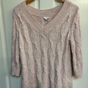 J Jill Sweater  V Neck 3/4 Sleeves size S